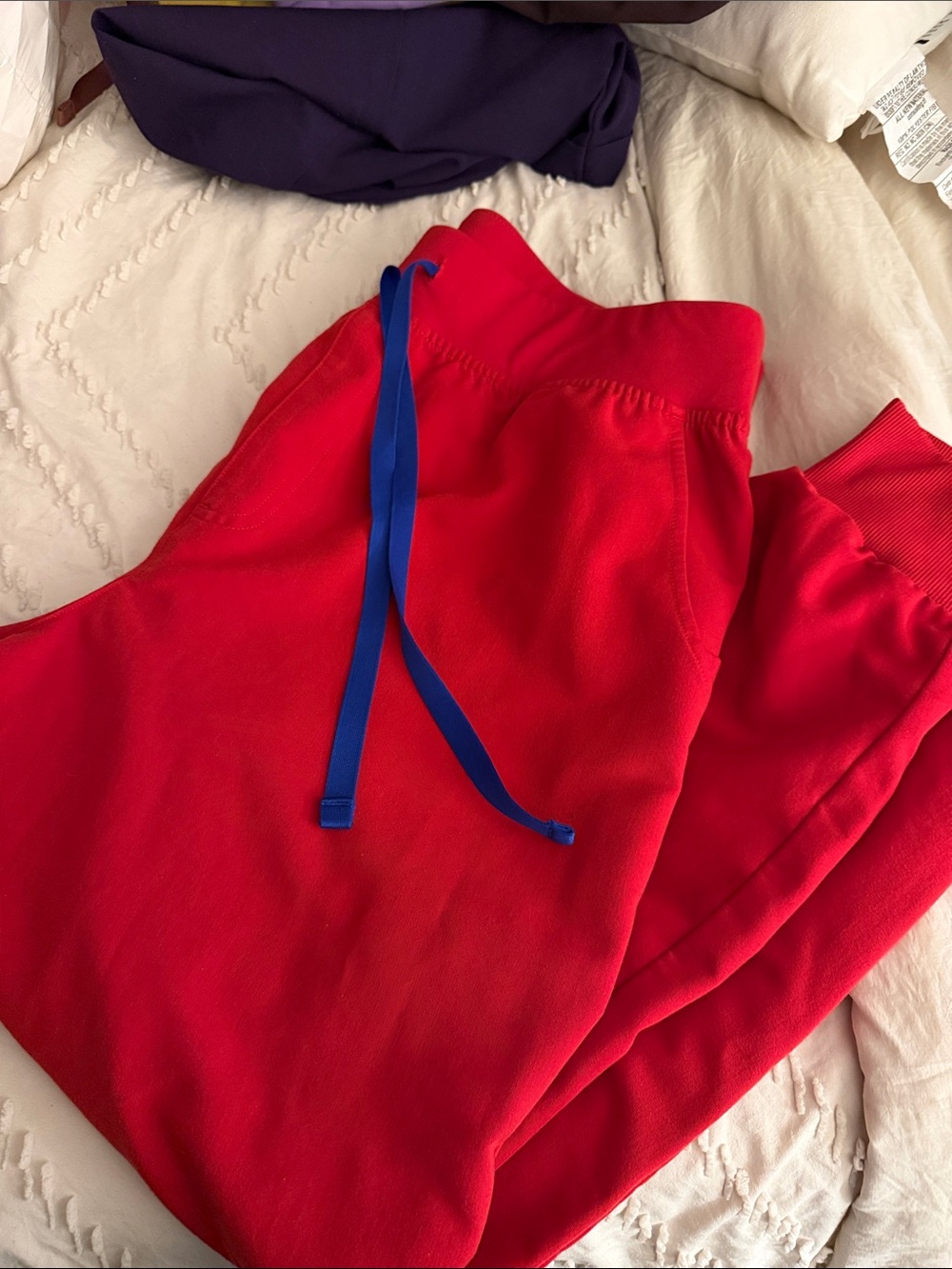 Figs winning red Zamora scrub pants